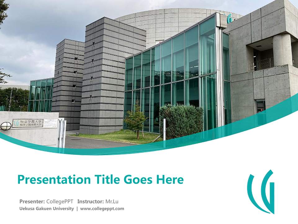 Uekusa Gakuen University Course/Courseware Creation PPT Template4:3 ratio PPT effect preview image5