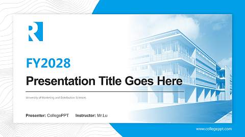 University of Marketing and Distribution Sciences Academic Presentation/Research Findings Report PPT Template