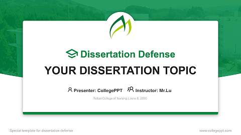 Tottori College of Nursing Graduation Thesis Defense PPT Template