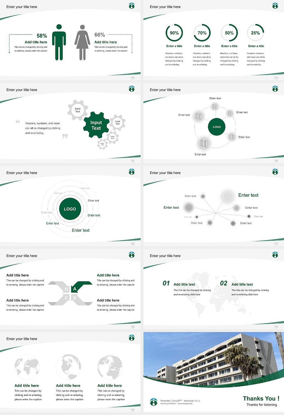 University of Miyazaki Course/Courseware Creation PPT Template16:9 ratio PPT effect preview image4