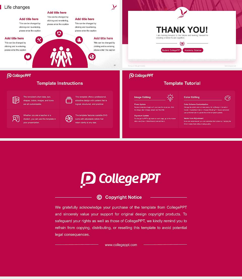 Yamaguchi Gakugei University National Scholarship Defense PPT Template16:9 ratio PPT effect preview image4