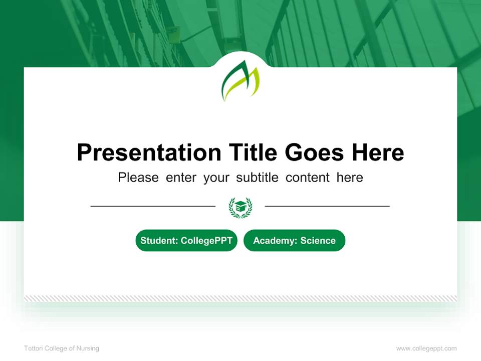 Tottori College of Nursing National Scholarship Defense PPT Template4:3 ratio PPT effect preview image4