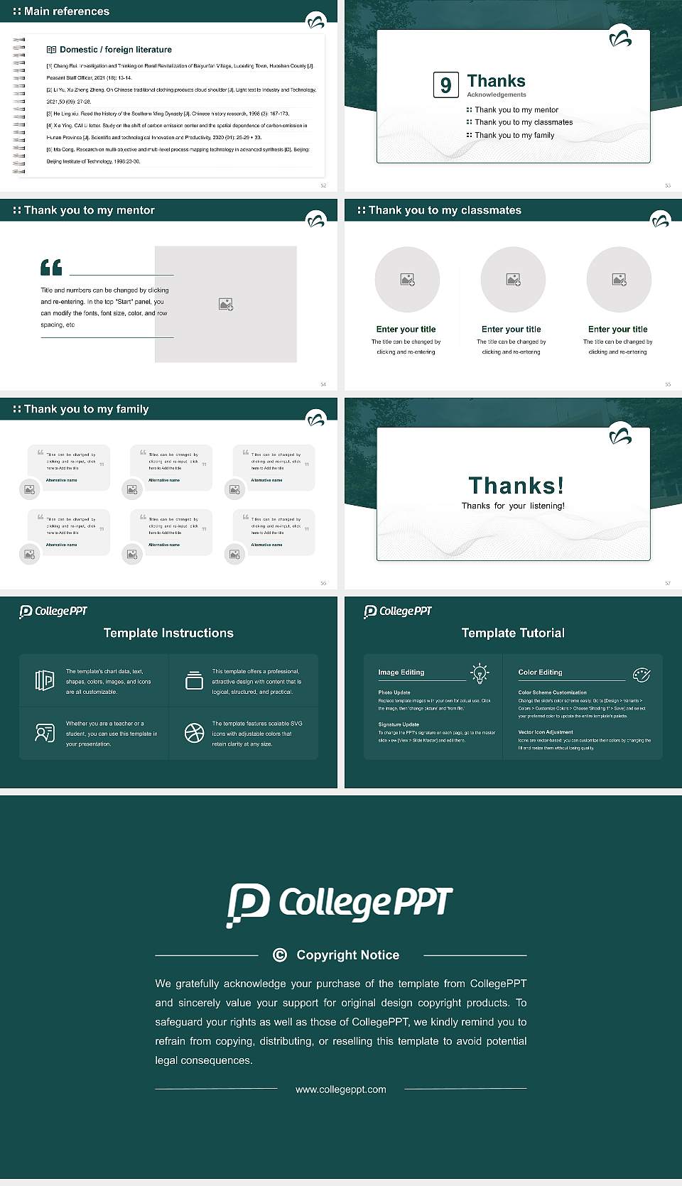 Yamagata University Graduation Thesis Defense PPT Template16:9 ratio PPT effect preview image7