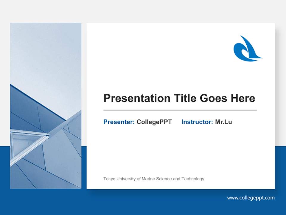Tokyo University of Marine Science and Technology General PPT Template4:3 ratio PPT effect preview image6