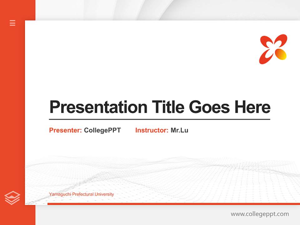 Yamaguchi Prefectural University Thesis Proposal/Graduation Defense PPT Template4:3 ratio PPT effect preview image5