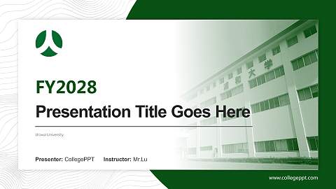 Urawa University Academic Presentation/Research Findings Report PPT Template