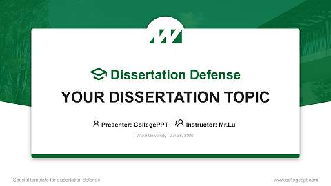 Wako University Graduation Thesis Defense PPT Template