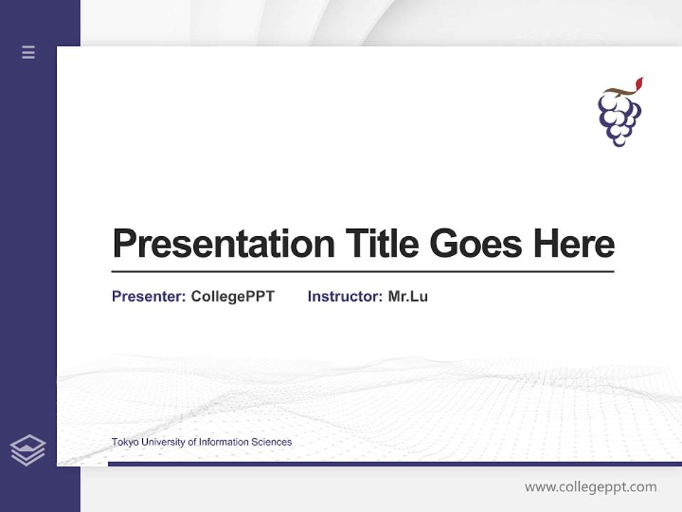 Tokyo University of Information Sciences Thesis Proposal/Graduation Defense PPT Template4:3 ratio PPT effect preview image5