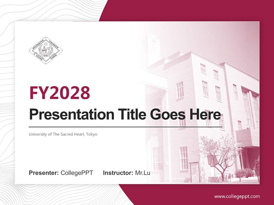 University of The Sacred Heart, Tokyo Academic Presentation/Research Findings Report PPT Template4:3 ratio PPT effect preview image5