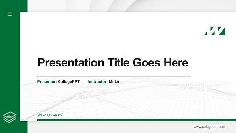 Wako University Thesis Proposal/Graduation Defense PPT Template