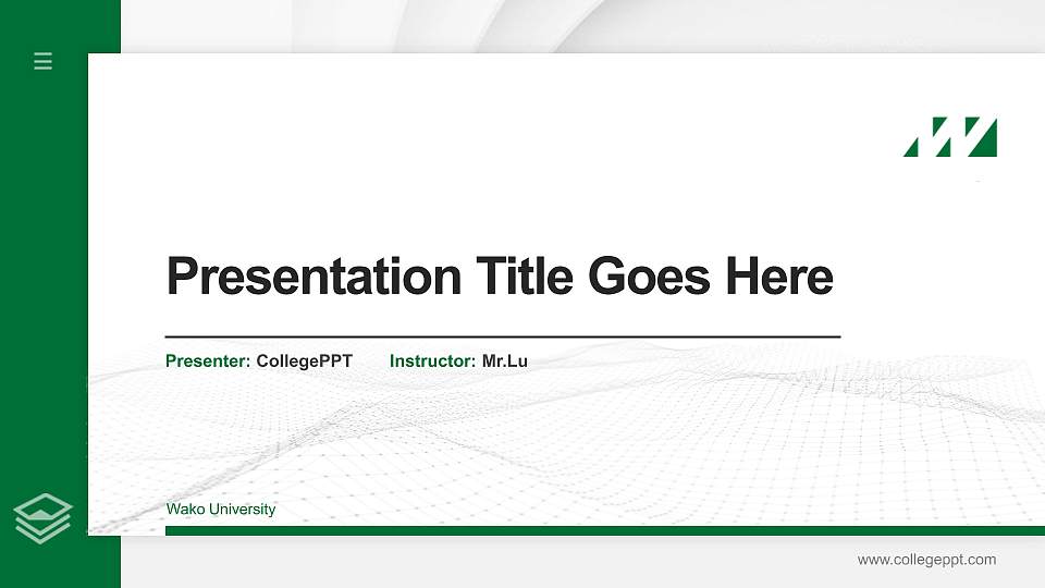 Wako University Thesis Proposal/Graduation Defense PPT Template16:9 ratio PPT effect preview image
