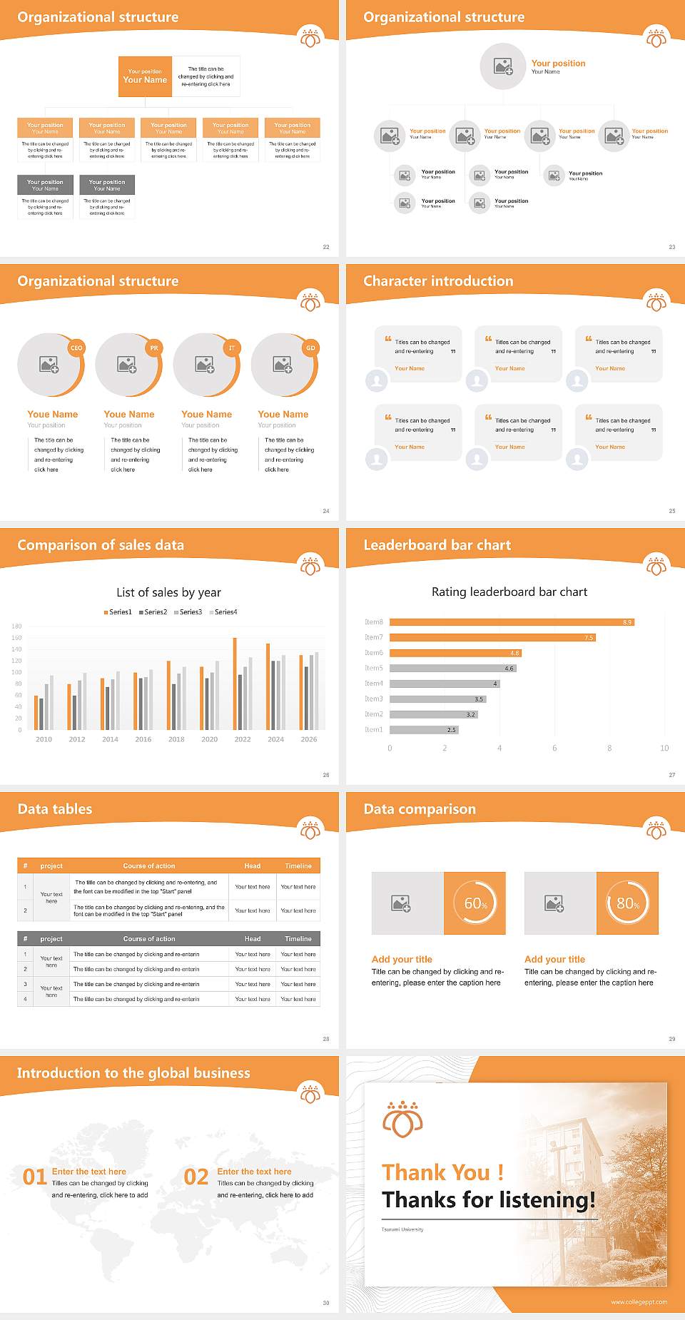Tsurumi University Academic Presentation/Research Findings Report PPT Template4:3 ratio PPT effect preview image4