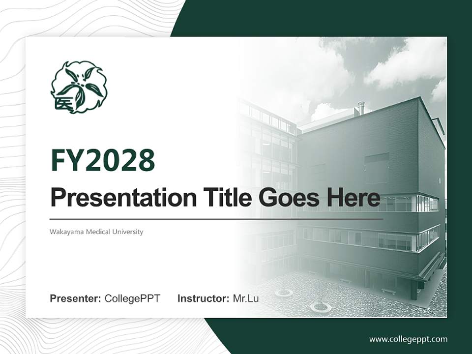 Wakayama Medical University Academic Presentation/Research Findings Report PPT Template4:3 ratio PPT effect preview image5