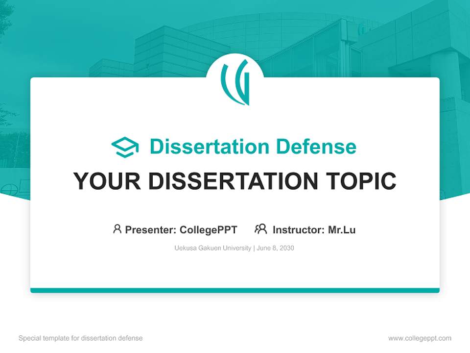 Uekusa Gakuen University Graduation Thesis Defense PPT Template4:3 ratio PPT effect preview image7