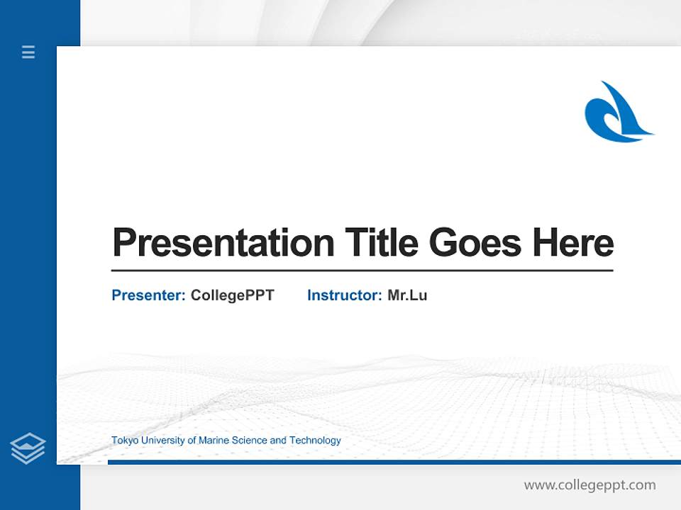 Tokyo University of Marine Science and Technology Thesis Proposal/Graduation Defense PPT Template4:3 ratio PPT effect preview image5