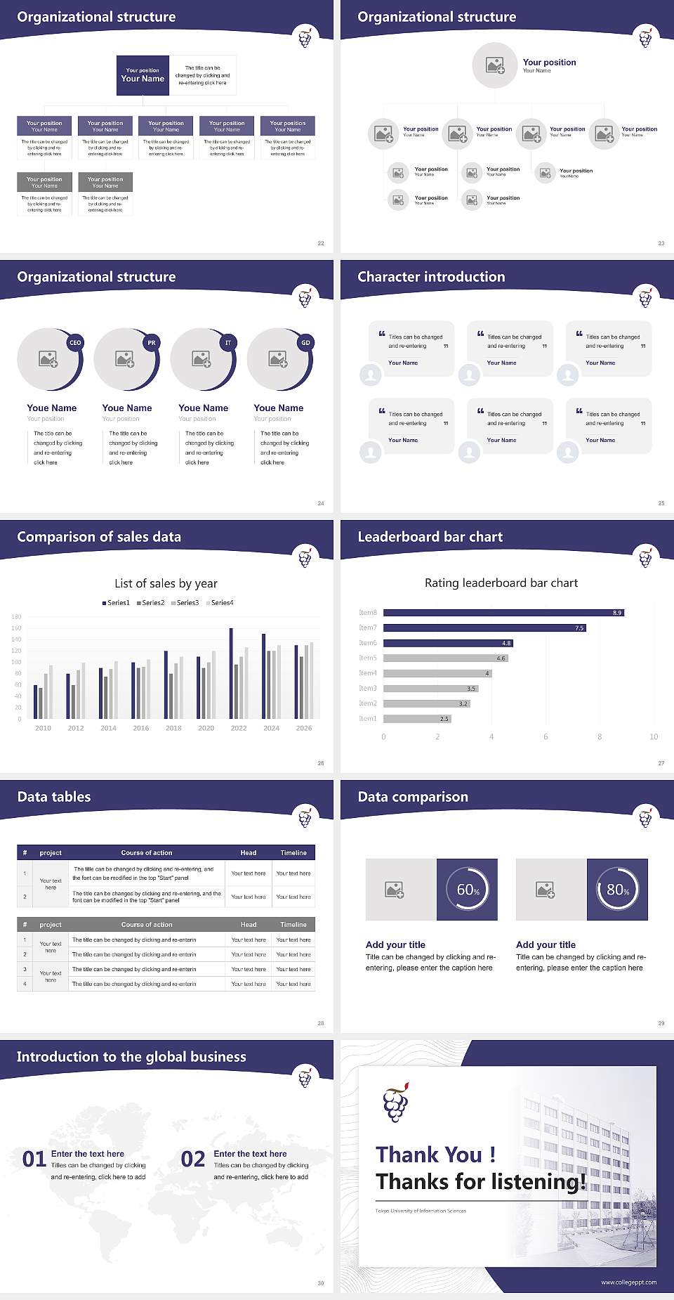 Tokyo University of Information Sciences Academic Presentation/Research Findings Report PPT Template4:3 ratio PPT effect preview image4