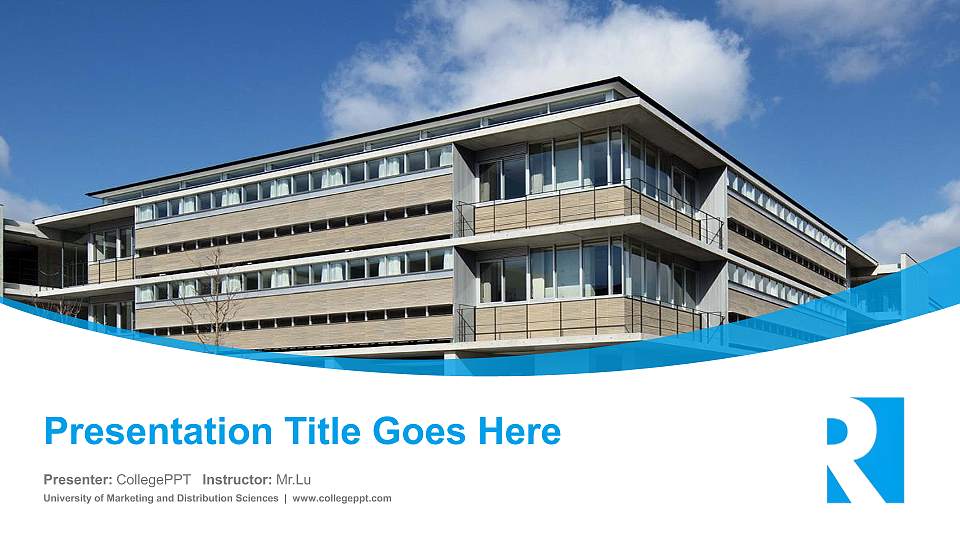 University of Marketing and Distribution Sciences Course/Courseware Creation PPT Template16:9 ratio PPT effect preview image