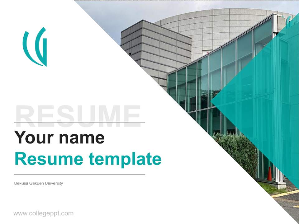 Uekusa Gakuen University Resume PPT Template4:3 ratio PPT effect preview image5