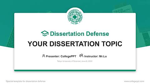 Tokyo University of Science Graduation Thesis Defense PPT Template