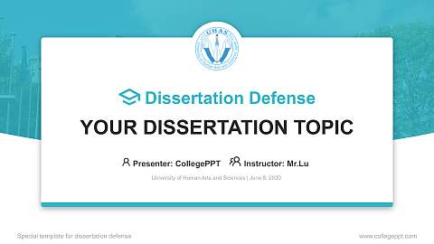 University of Human Arts and Sciences Graduation Thesis Defense PPT Template
