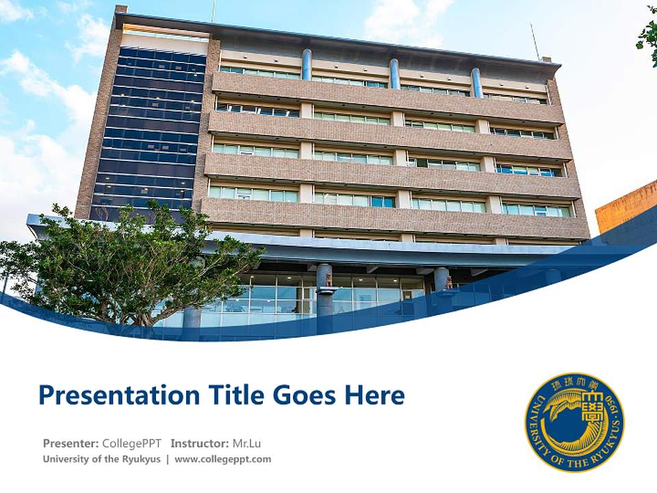 University of the Ryukyus Course/Courseware Creation PPT Template4:3 ratio PPT effect preview image5