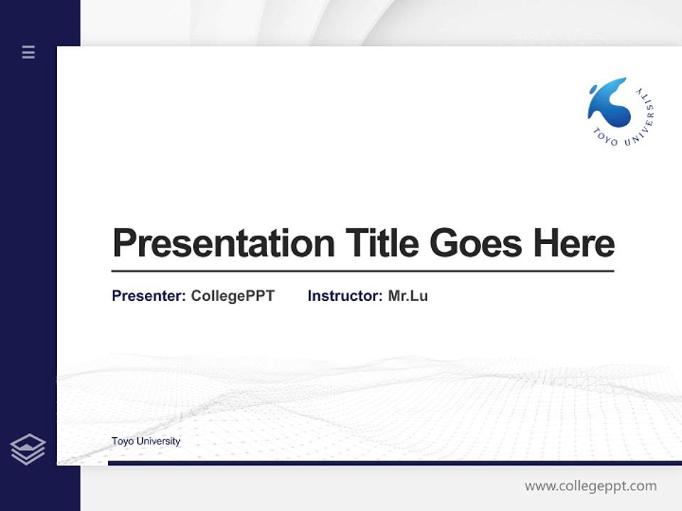 Toyo University Thesis Proposal/Graduation Defense PPT Template4:3 ratio PPT effect preview image5