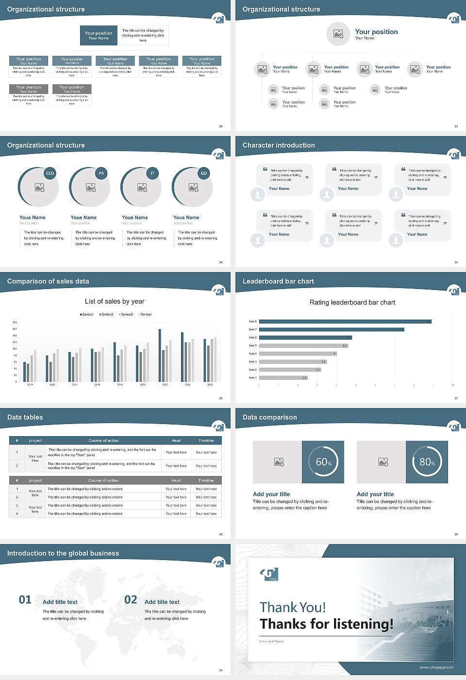 University of Toyama Academic Presentation/Research Findings Report PPT Template16:9 ratio PPT effect preview image4