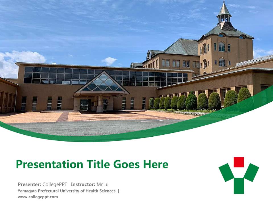Yamagata Prefectural University of Health Sciences Course/Courseware Creation PPT Template4:3 ratio PPT effect preview image5