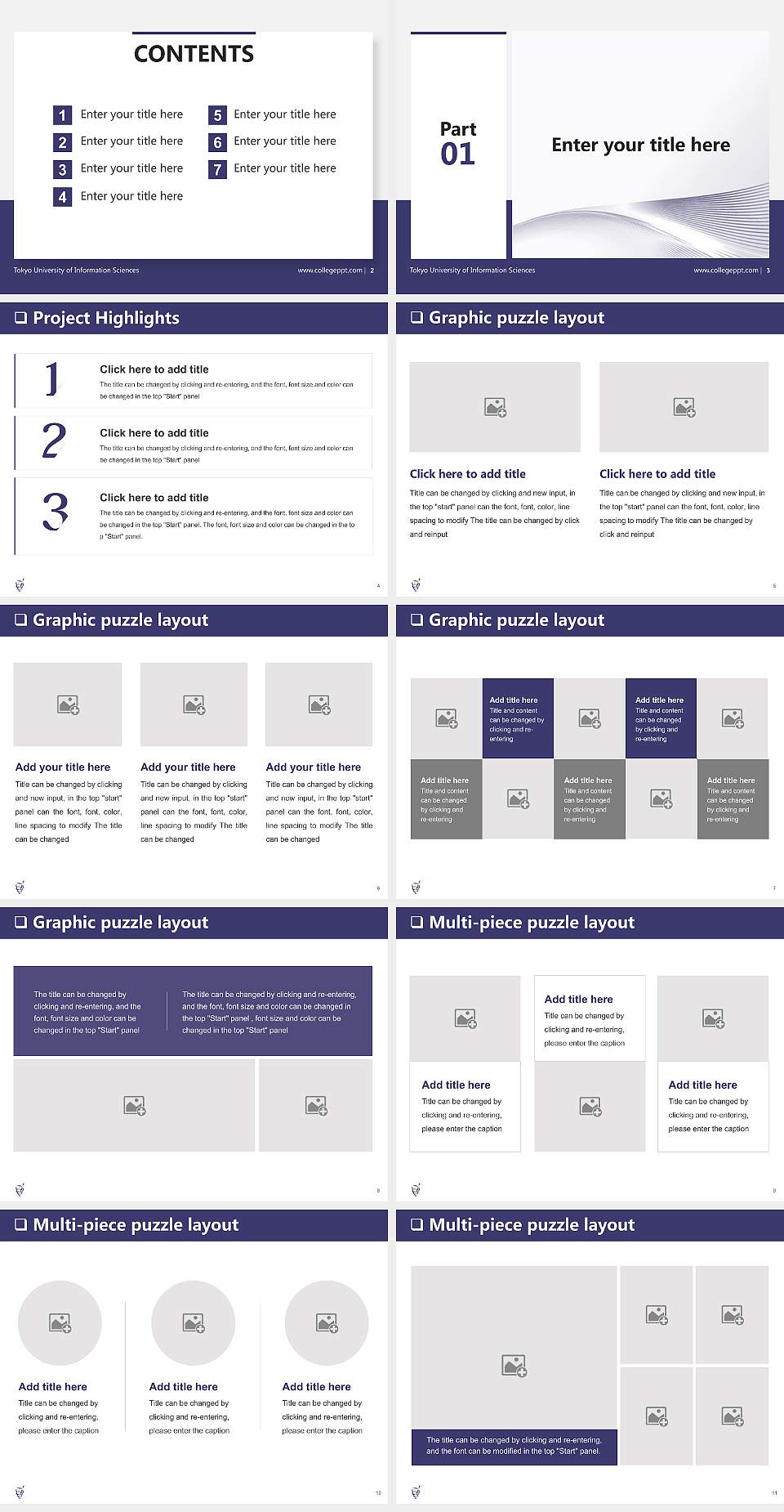 Tokyo University of Information Sciences General PPT Template4:3 ratio PPT effect preview image2