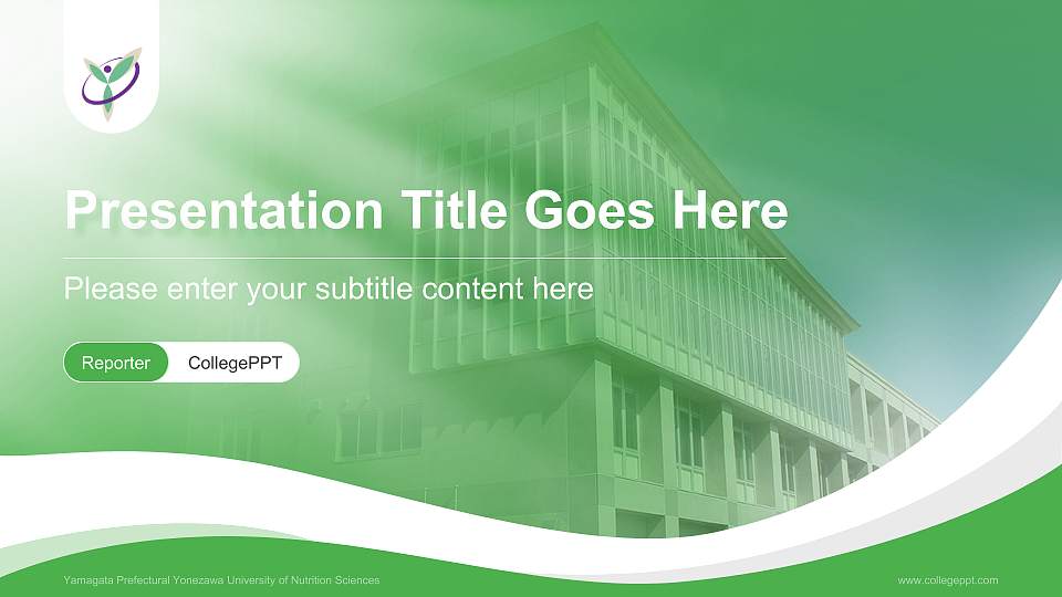 Yamagata Prefectural Yonezawa University of Nutrition Sciences Lecture Sharing and Networking Event PPT Template16:9 ratio PPT effect preview image