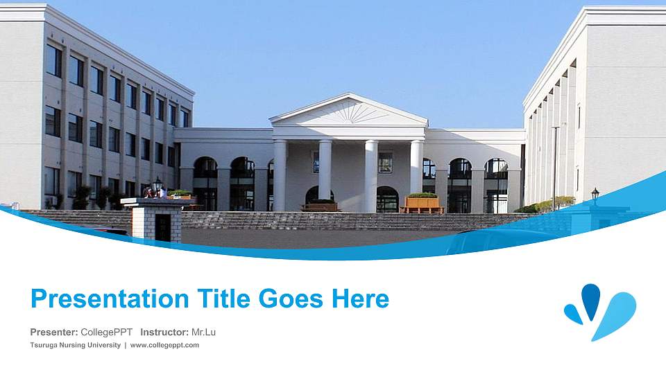 Tsuruga Nursing University Course/Courseware Creation PPT Template16:9 ratio PPT effect preview image