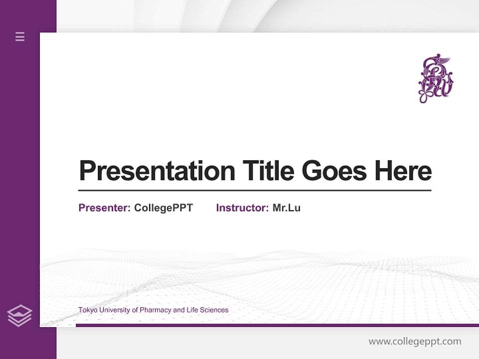 Tokyo University of Pharmacy and Life Sciences Thesis Proposal/Graduation Defense PPT Template4:3 ratio PPT effect preview image5