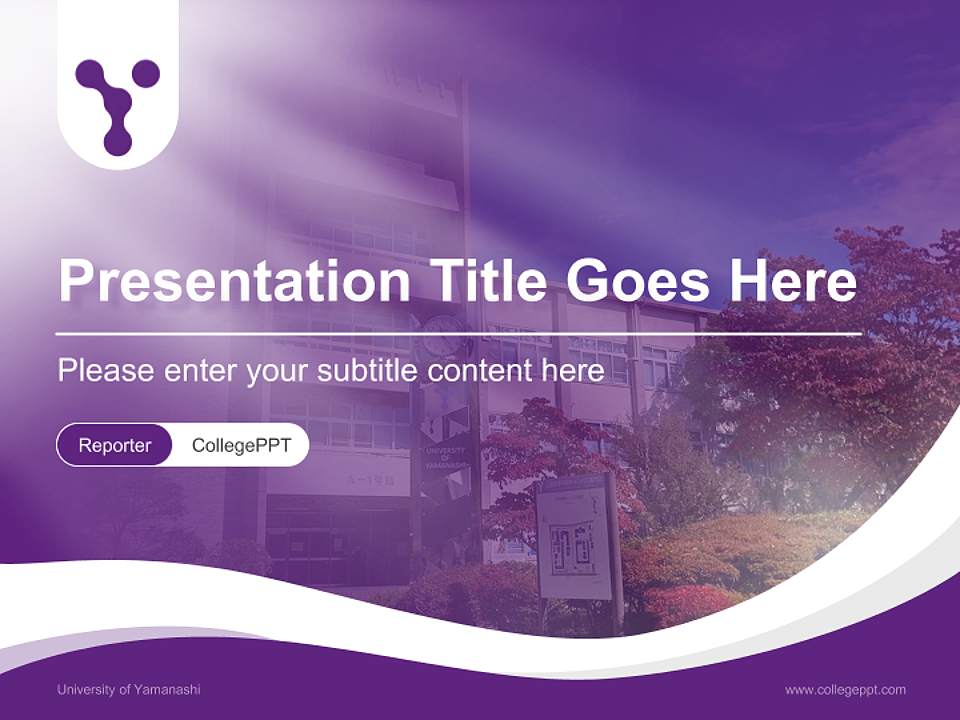 University of Yamanashi Lecture Sharing and Networking Event PPT Template4:3 ratio PPT effect preview image4