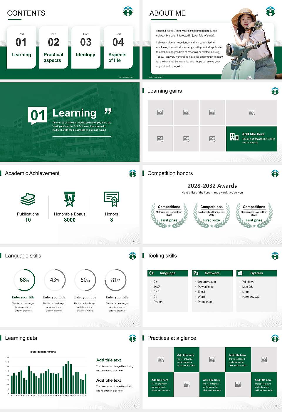 University of Miyazaki National Scholarship Defense PPT Template16:9 ratio PPT effect preview image2