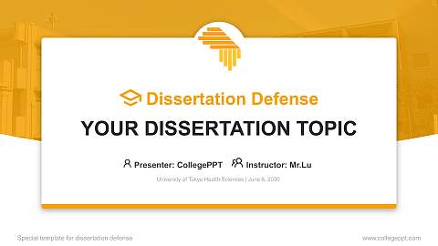 University of Tokyo Health Sciences Graduation Thesis Defense PPT Template