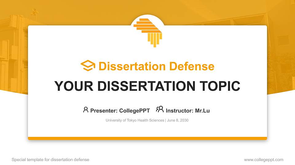 University of Tokyo Health Sciences Graduation Thesis Defense PPT Template16:9 ratio PPT effect preview image