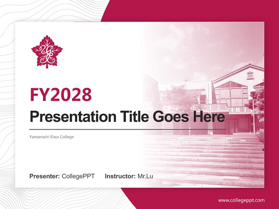 Yamanashi Eiwa College Academic Presentation/Research Findings Report PPT Template4:3 ratio PPT effect preview image5
