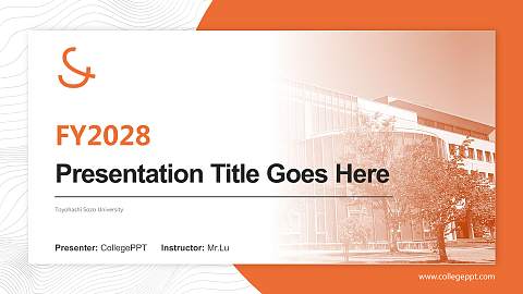 Toyohashi Sozo University Academic Presentation/Research Findings Report PPT Template