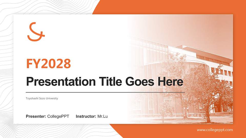 Toyohashi Sozo University Academic Presentation/Research Findings Report PPT Template16:9 ratio PPT effect preview image