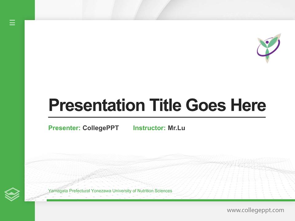 Yamagata Prefectural Yonezawa University of Nutrition Sciences Thesis Proposal/Graduation Defense PPT Template4:3 ratio PPT effect preview image5