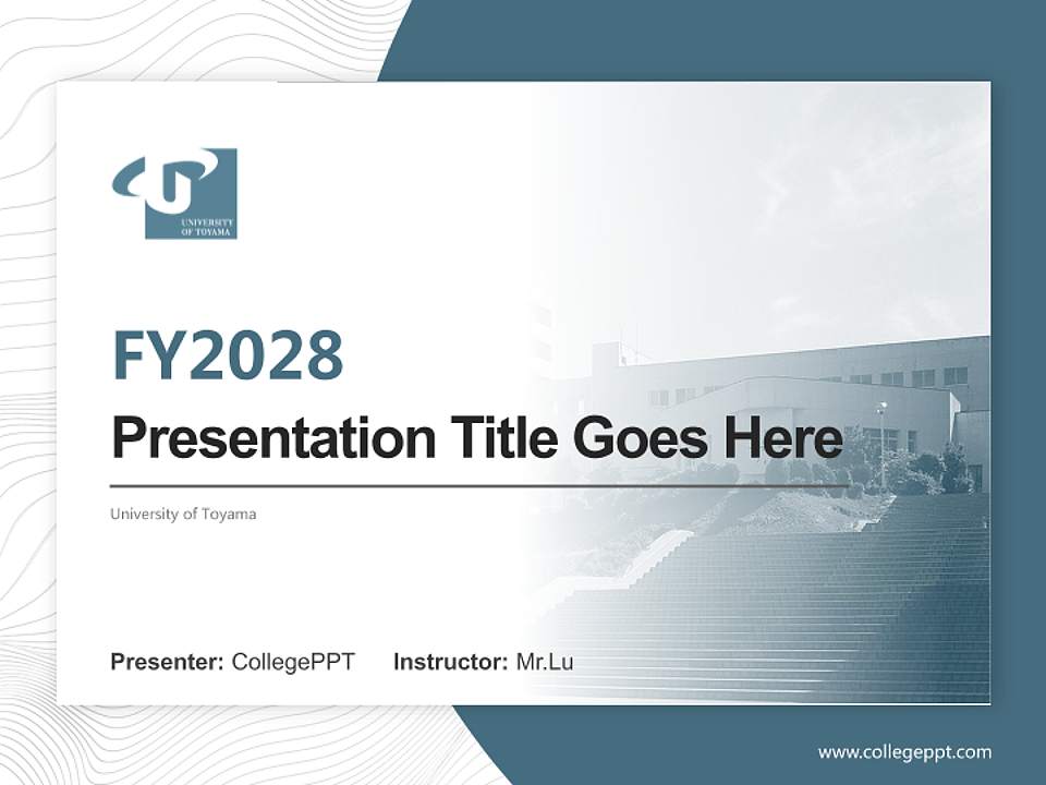 University of Toyama Academic Presentation/Research Findings Report PPT Template4:3 ratio PPT effect preview image5