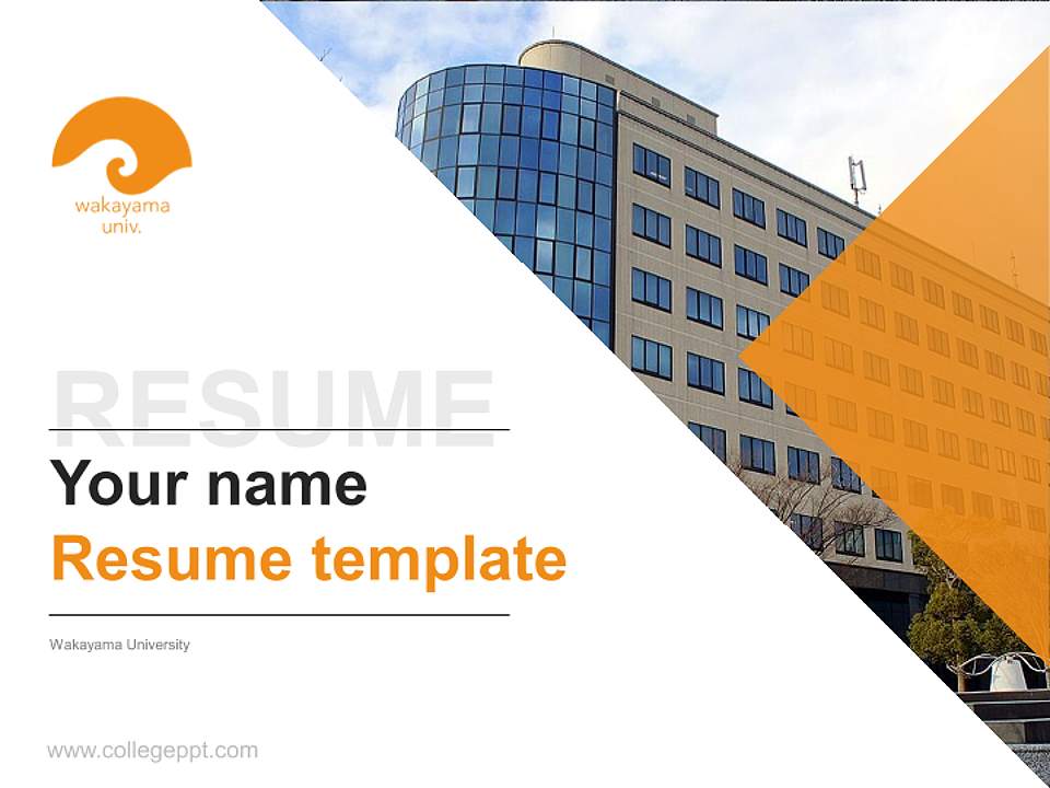 Wakayama University Resume PPT Template4:3 ratio PPT effect preview image5