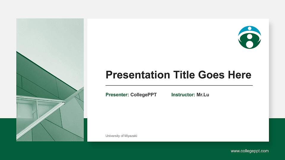 University of Miyazaki General PPT Template16:9 ratio PPT effect preview image