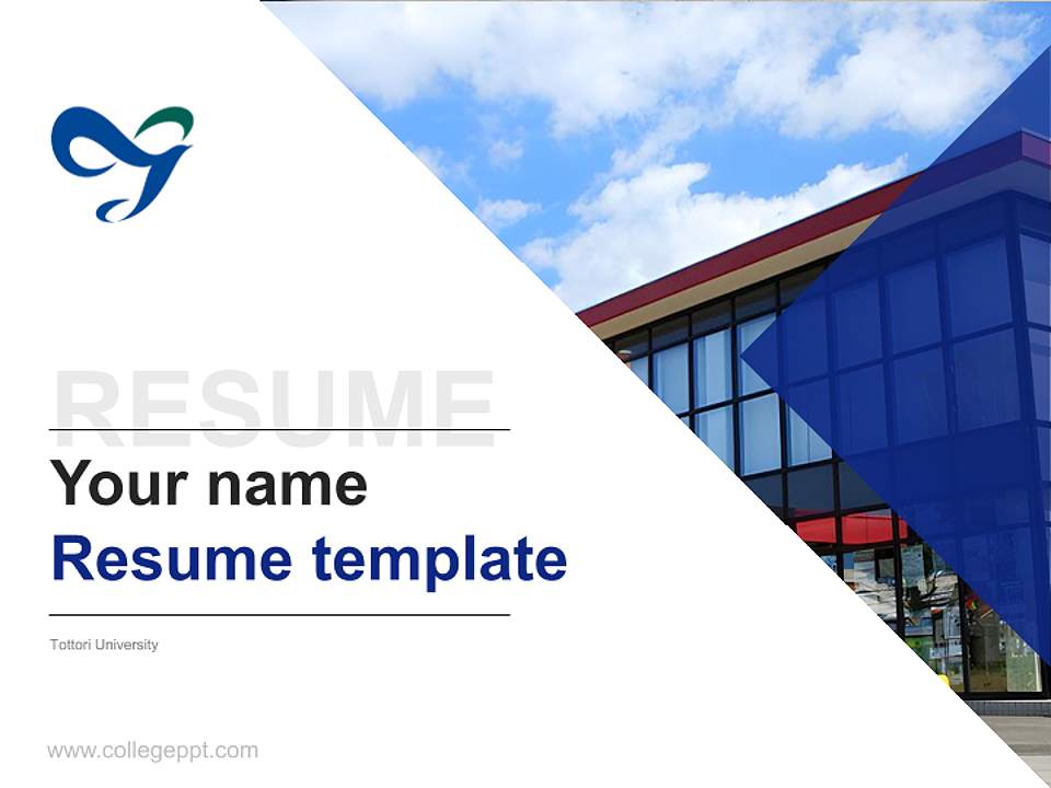 Tottori University Resume PPT Template4:3 ratio PPT effect preview image5