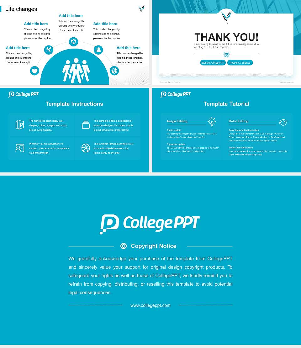 Yamanashi Gakuin University National Scholarship Defense PPT Template16:9 ratio PPT effect preview image4