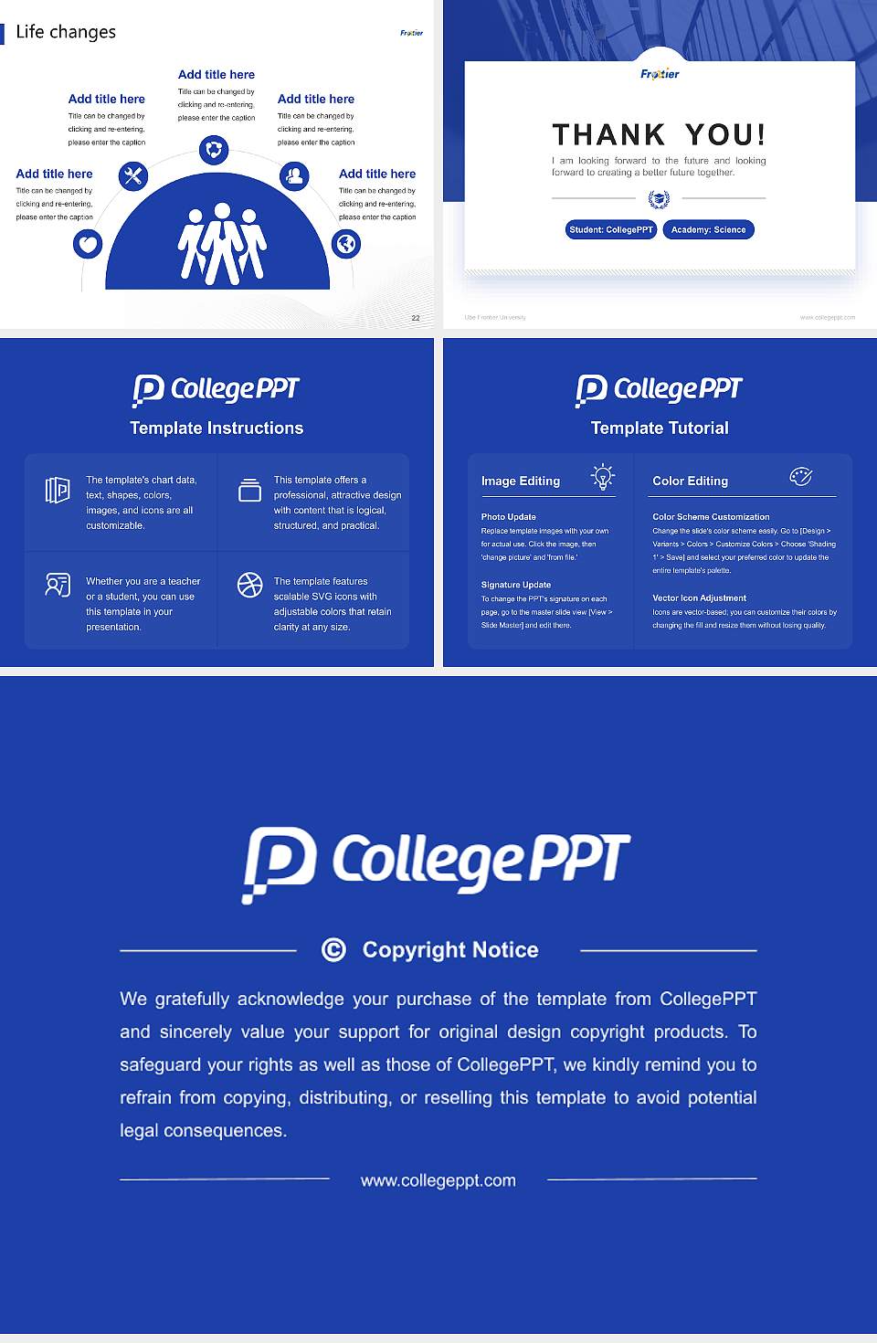 Ube Frontier University National Scholarship Defense PPT Template4:3 ratio PPT effect preview image4