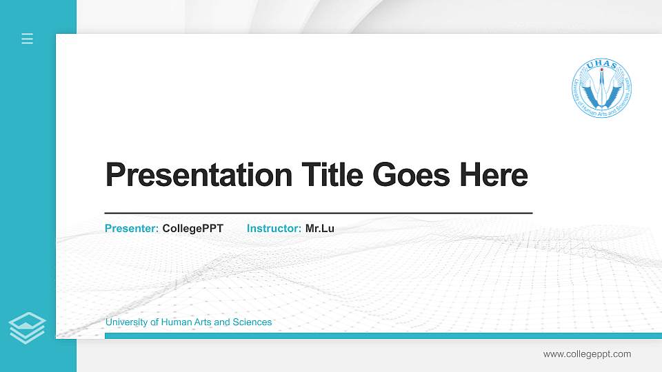 University of Human Arts and Sciences Thesis Proposal/Graduation Defense PPT Template16:9 ratio PPT effect preview image