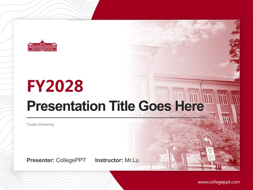 Tsuda University Academic Presentation/Research Findings Report PPT Template4:3 ratio PPT effect preview image5