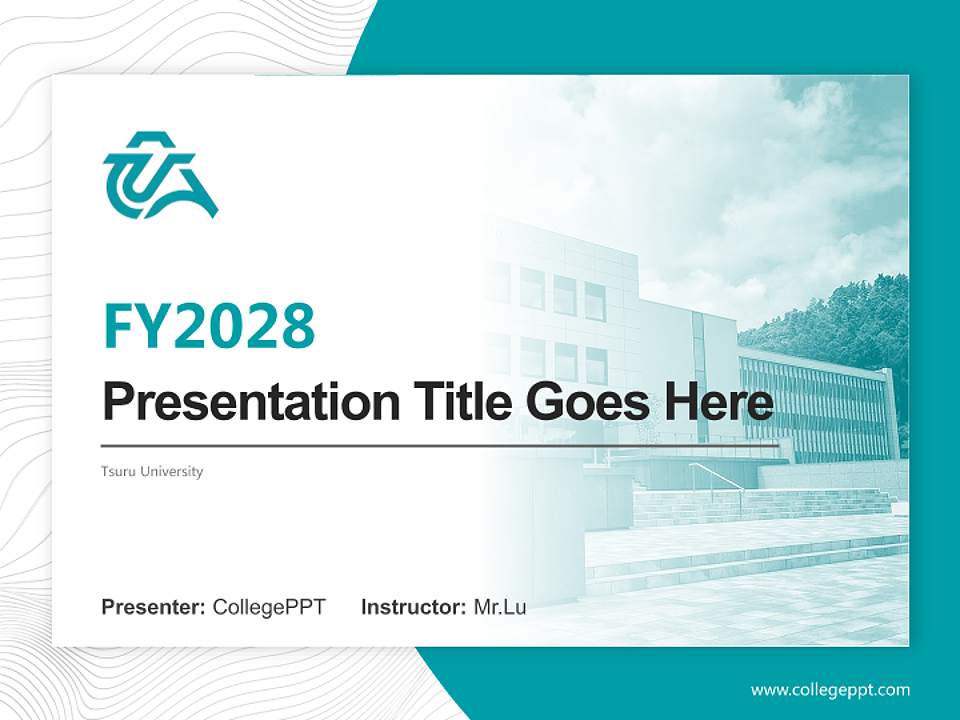 Tsuru University Academic Presentation/Research Findings Report PPT Template4:3 ratio PPT effect preview image5