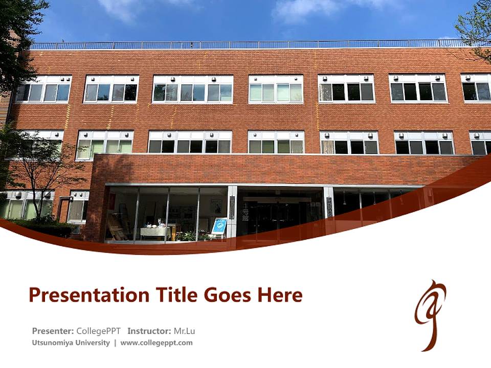 Utsunomiya University Course/Courseware Creation PPT Template4:3 ratio PPT effect preview image5